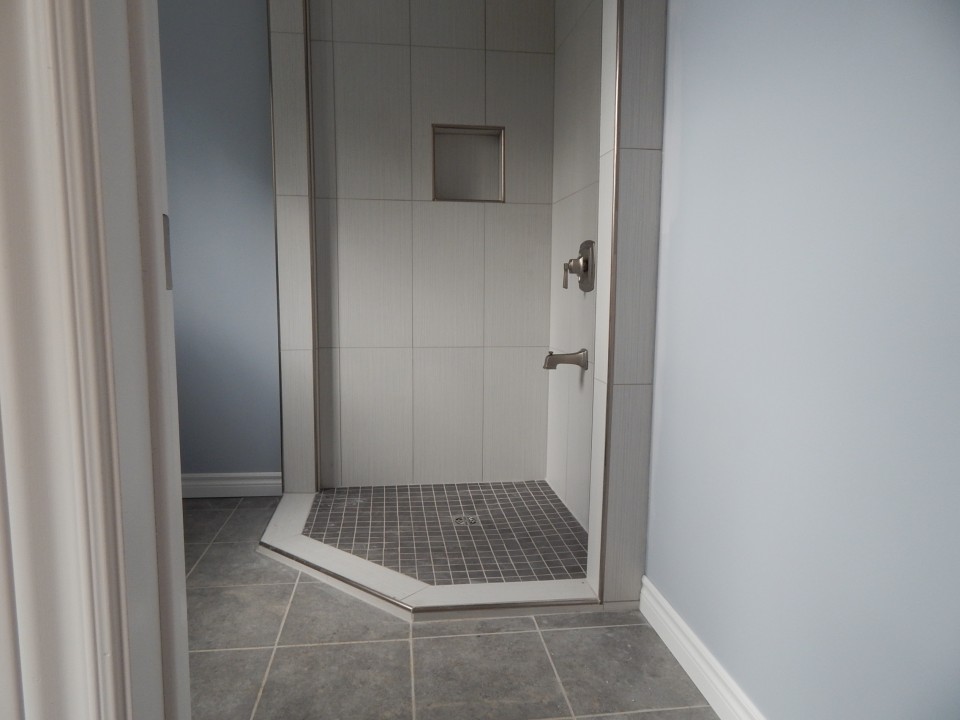 Tiled Corner Shower